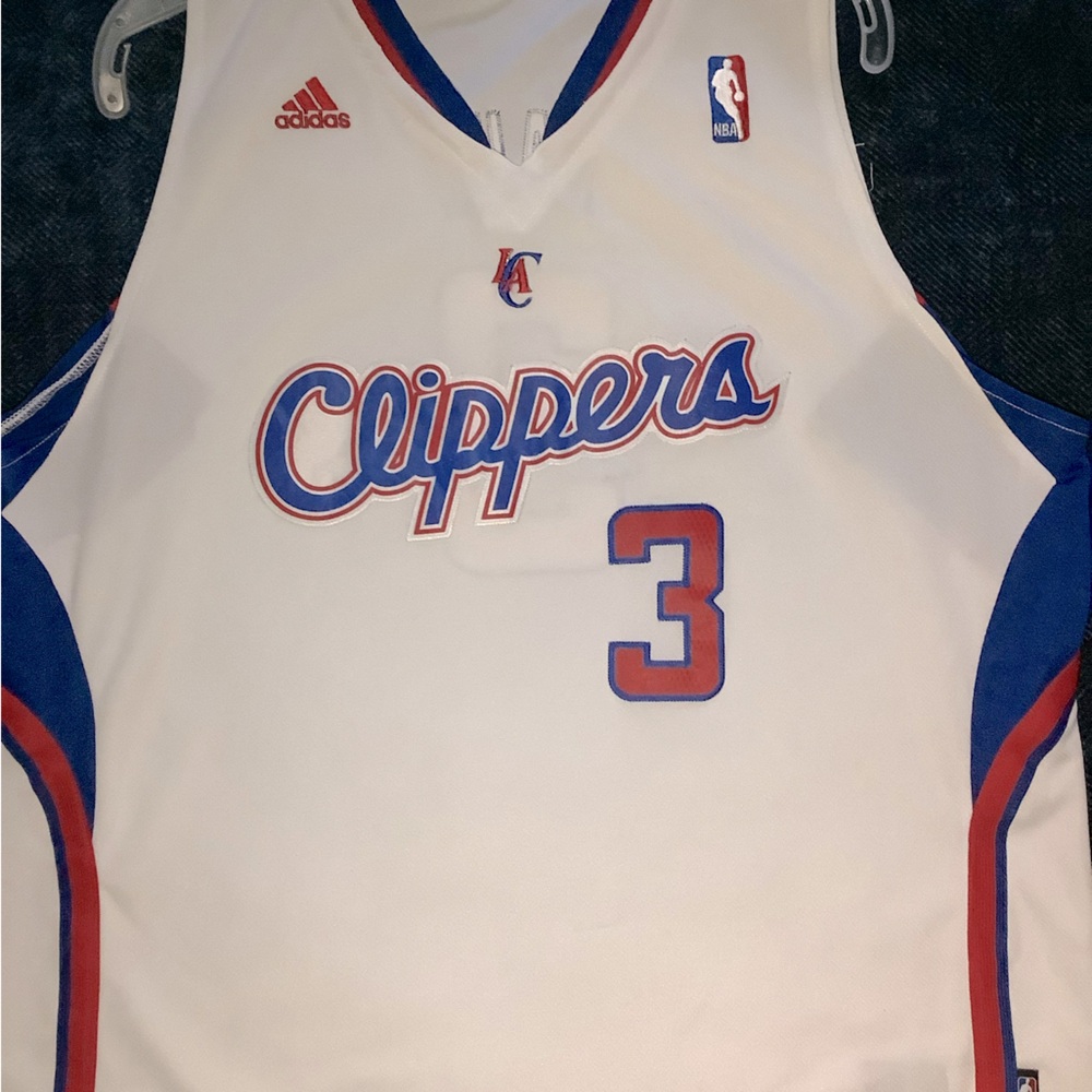 Adidas White and Blue Los Angeles Clippers Game Jersey